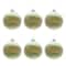 4.5" Green & Gold Painted Glass Ornaments, 6ct.